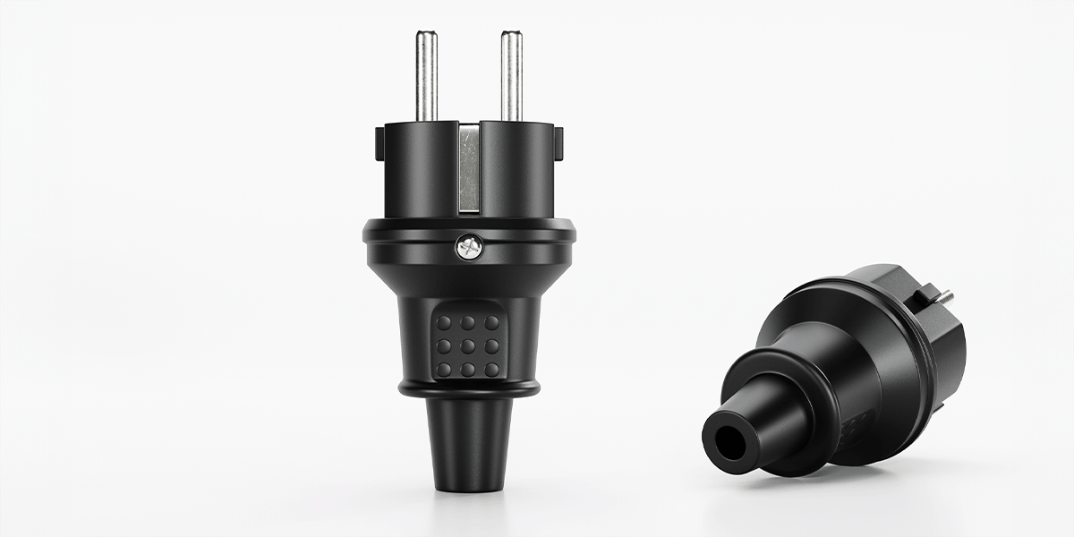 greate Schutzkontaktstecker schwarz