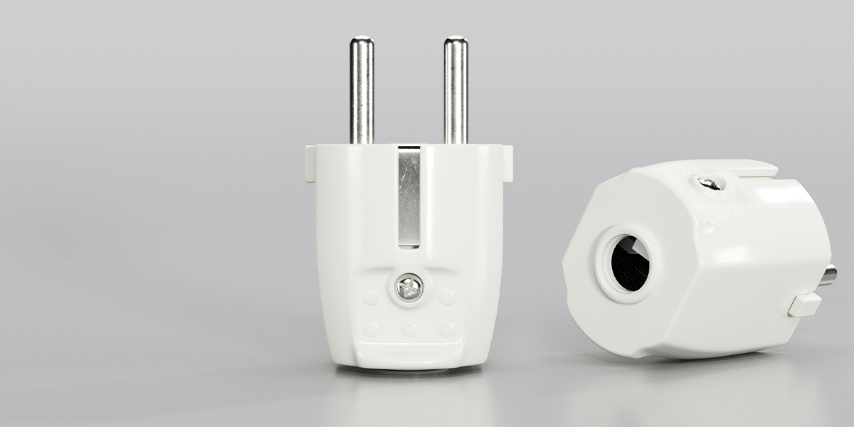 greate Schutzkontaktstecker weiß