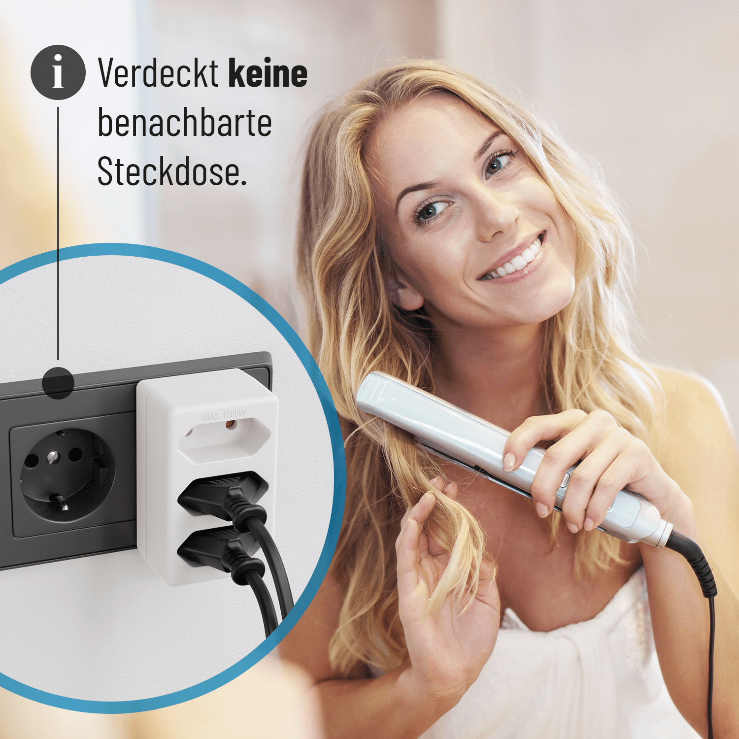 3fach Steckdosenadapter