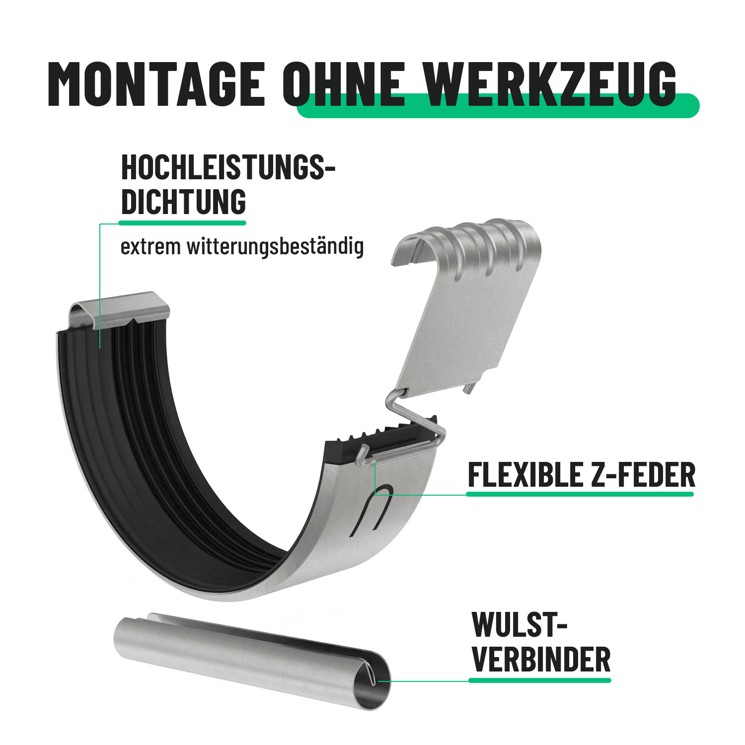 Dachrinnen Verbinder verzinkt