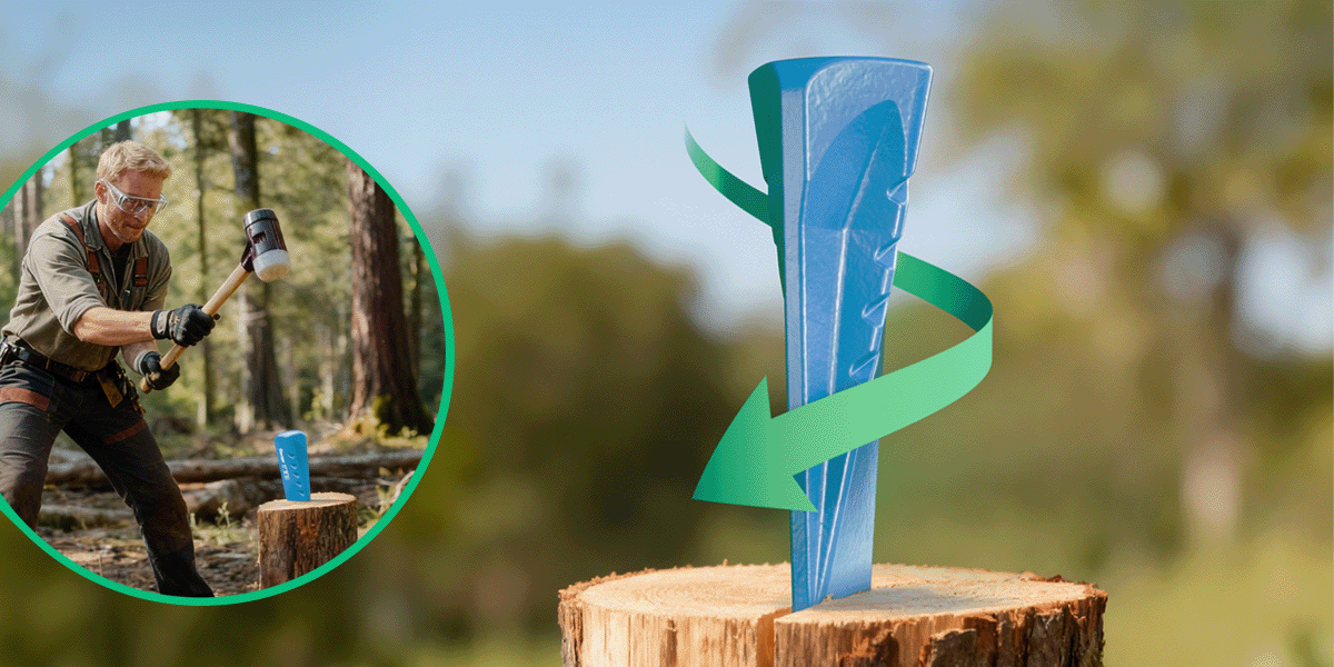 greate Holz spalten dank Drehspaltkeil 101701