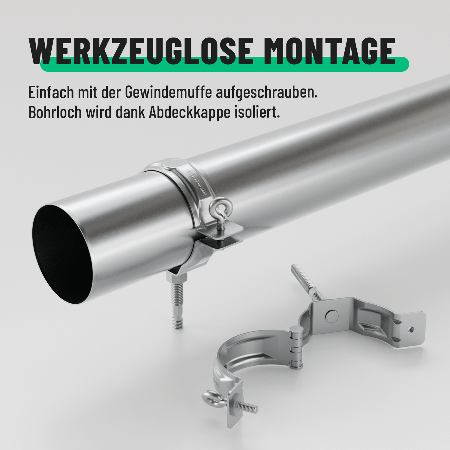 Rohrschelle verzinkt M10 für Fallrohre