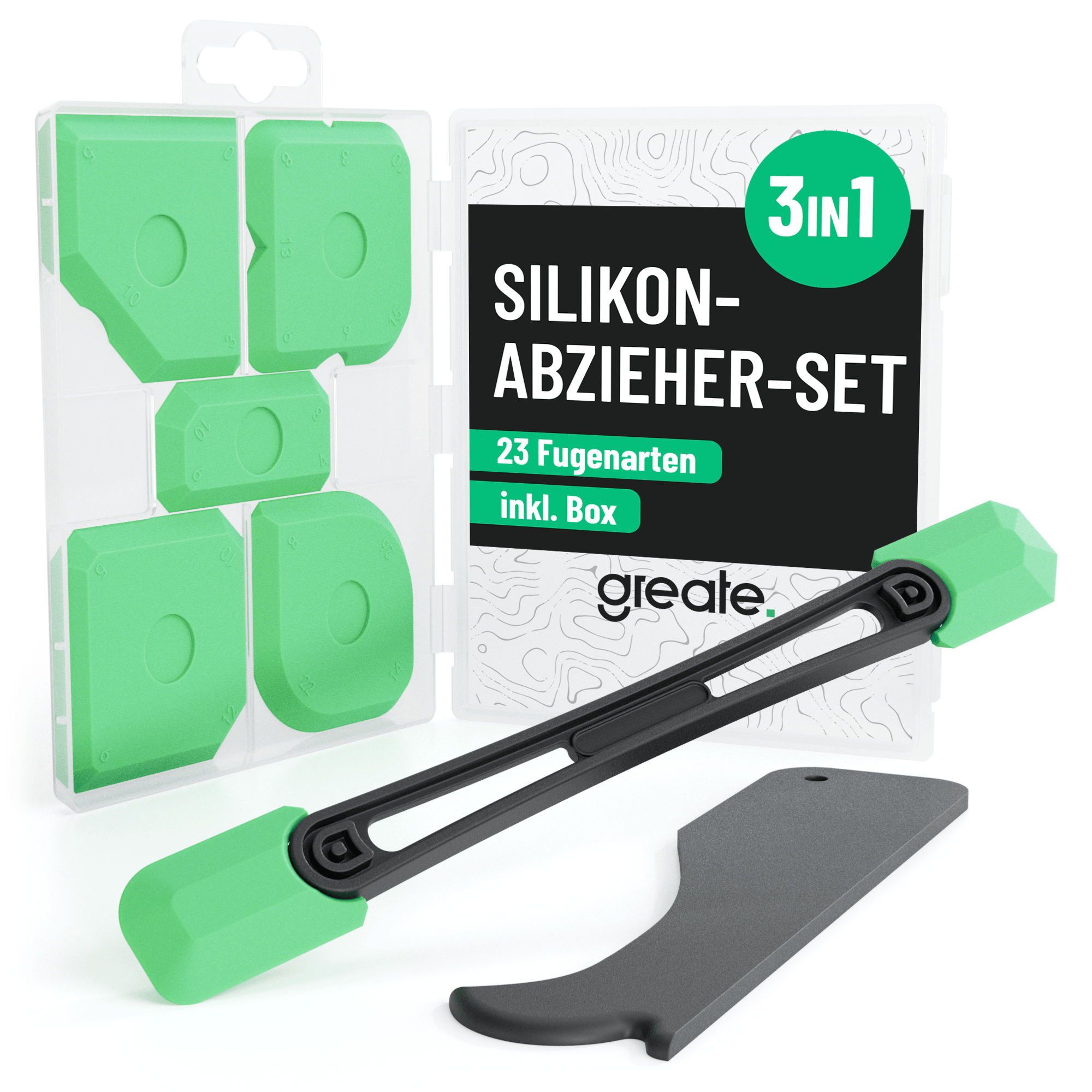Silikon Abzieher Fugen Set 7-teilig