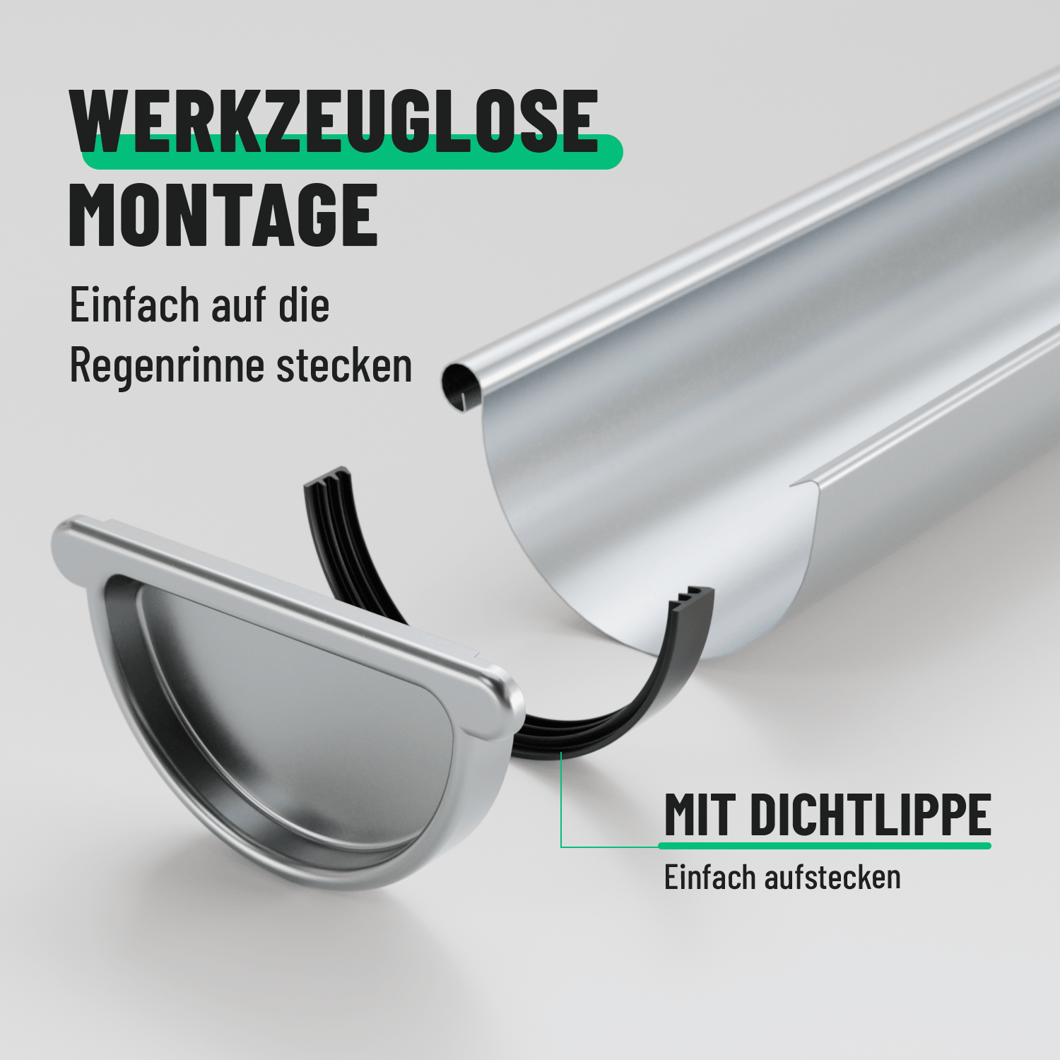 Dachrinnen Endstück verzinkt