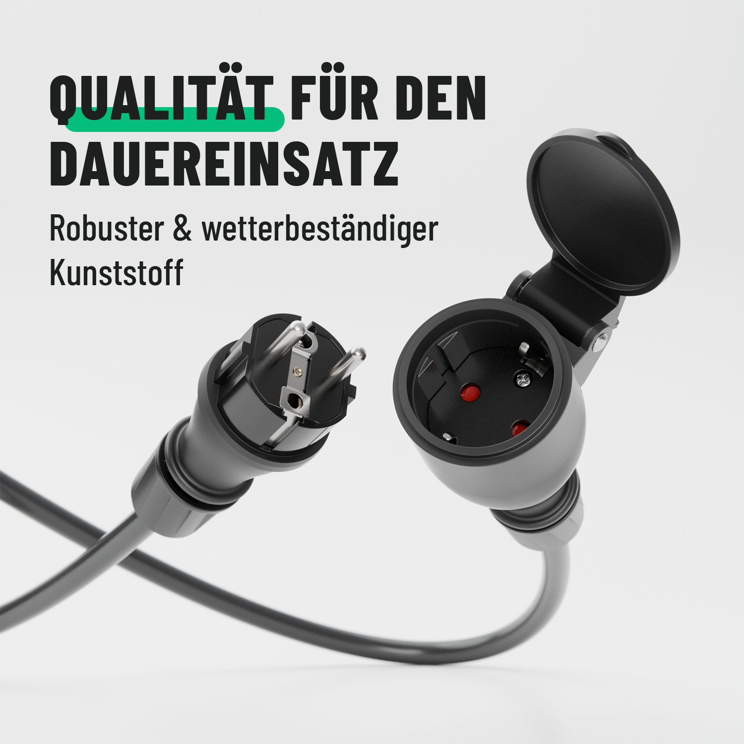 Schuko Stecker + Kupplung IP54