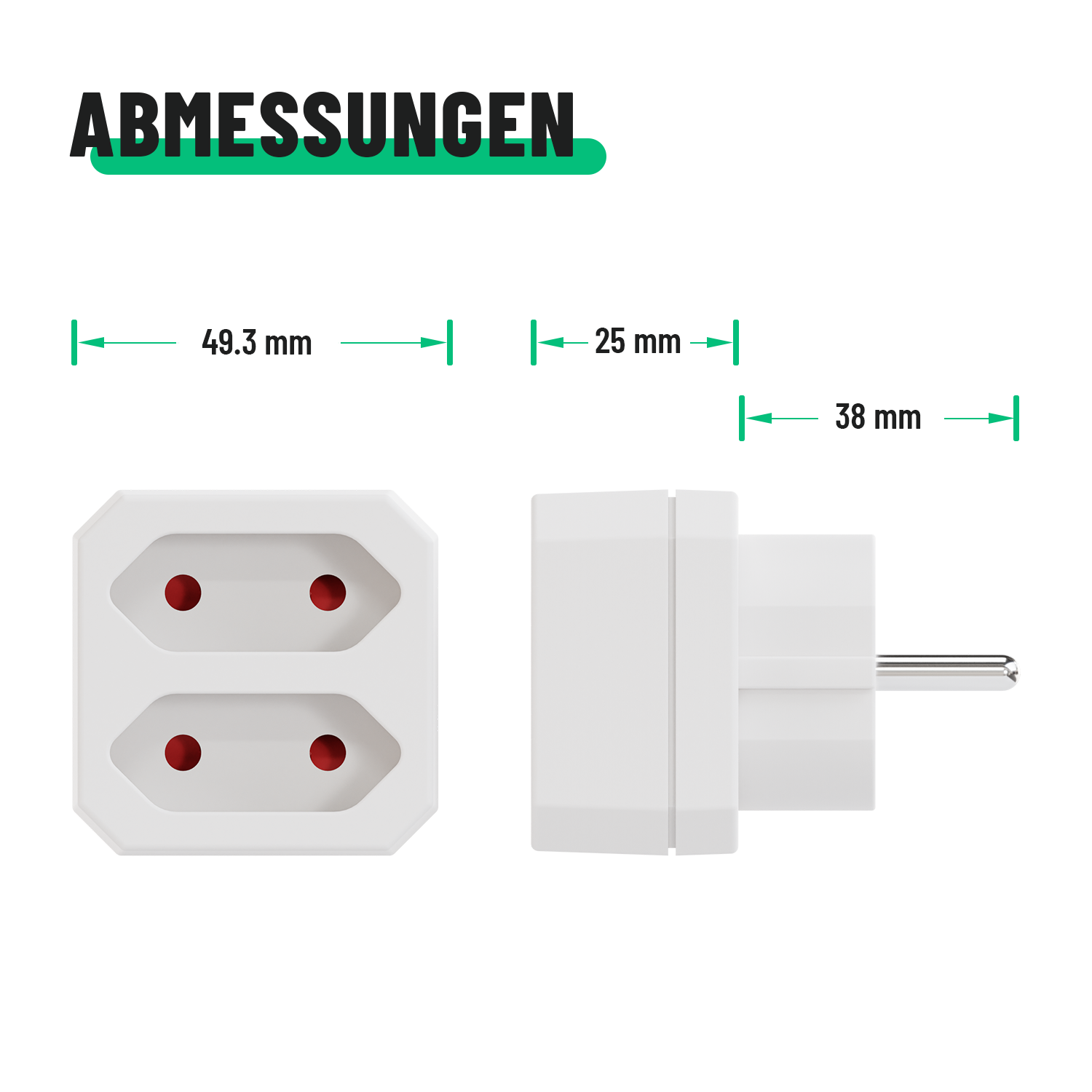 2fach Steckdosenadapter