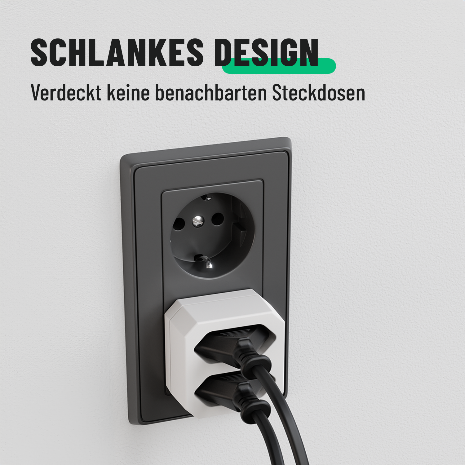 2fach Steckdosenadapter