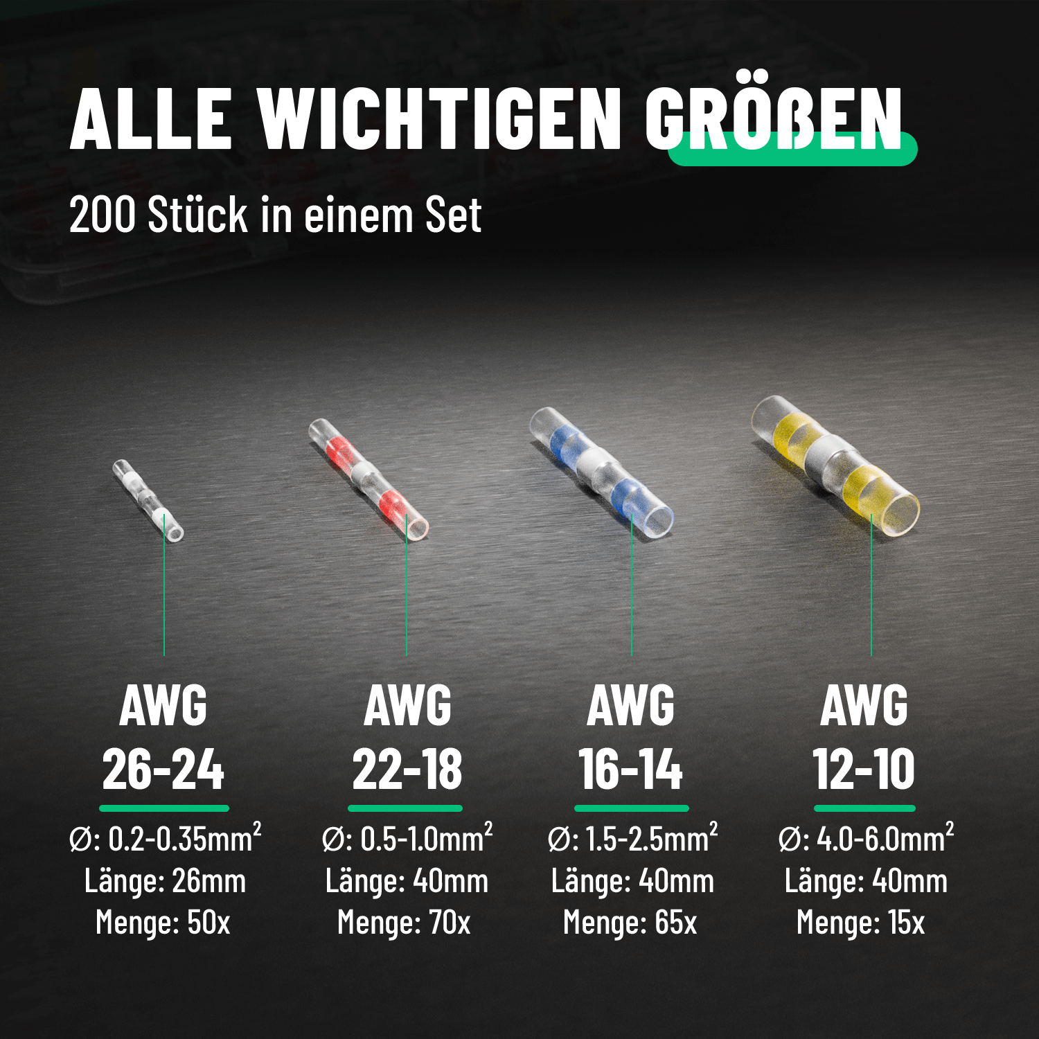 Löt Verbinder in verschiedenen Größen 101100-5