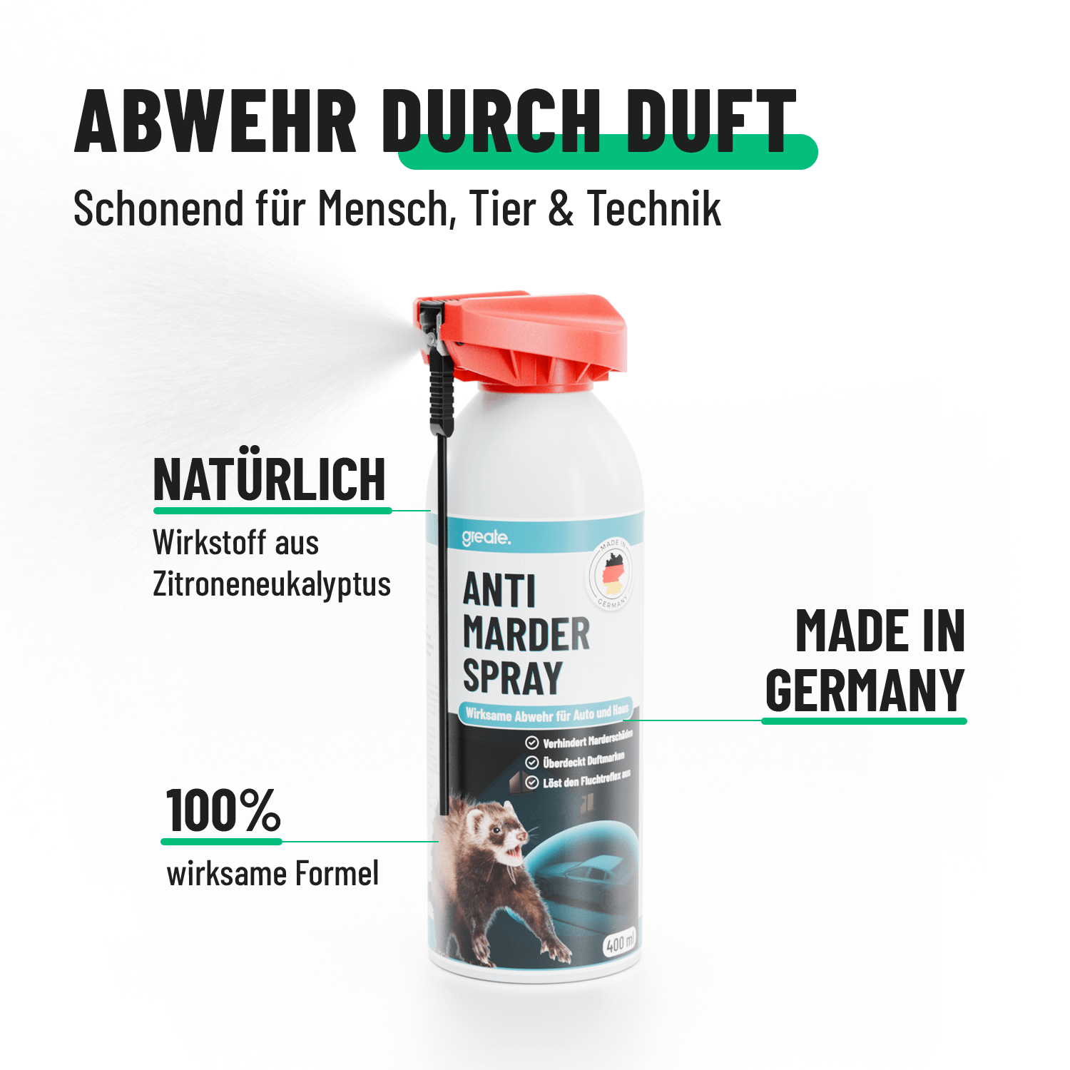 Marderspray Abwehr durch Duft 101600-4