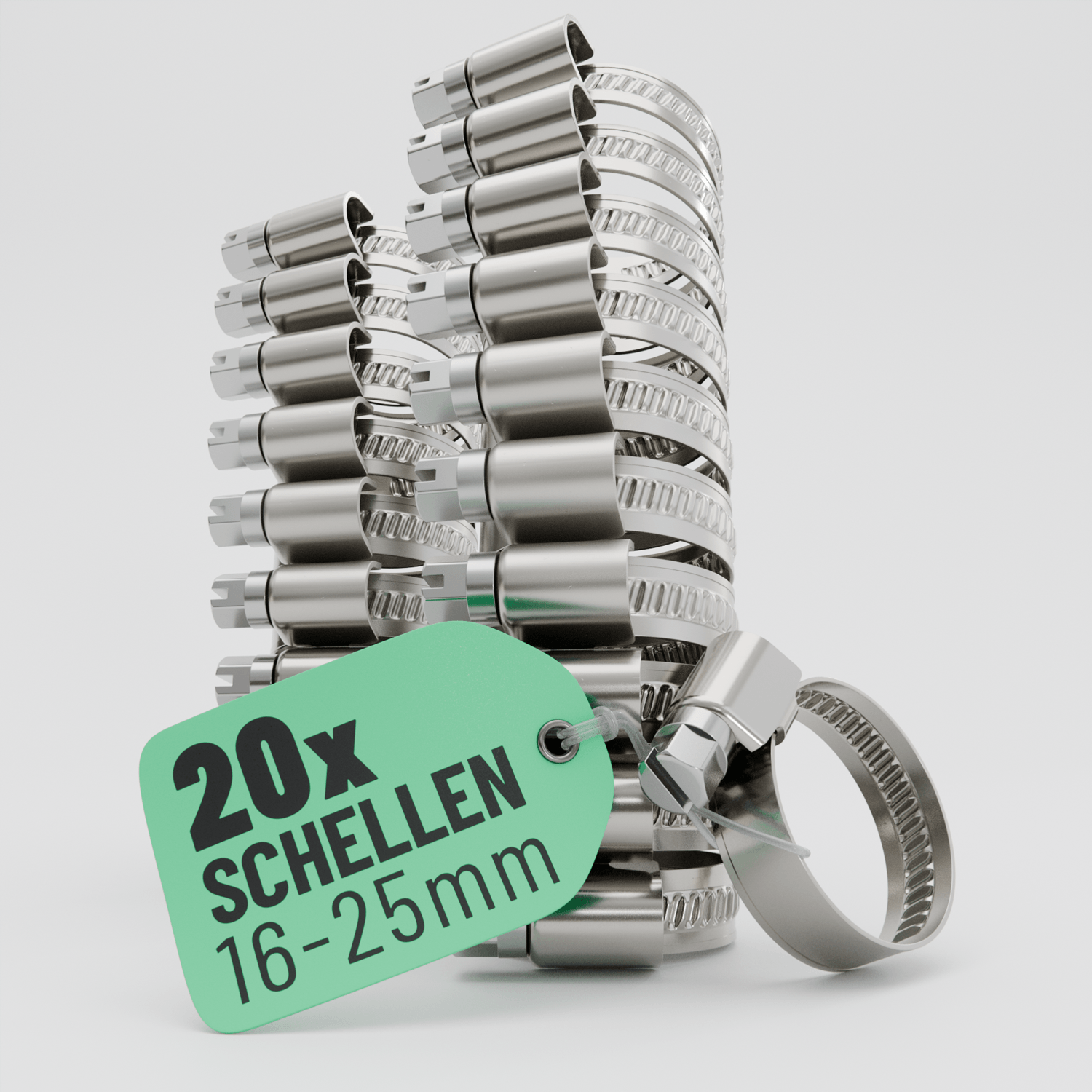 Schlauchschellen Edelstahl 16-25mm