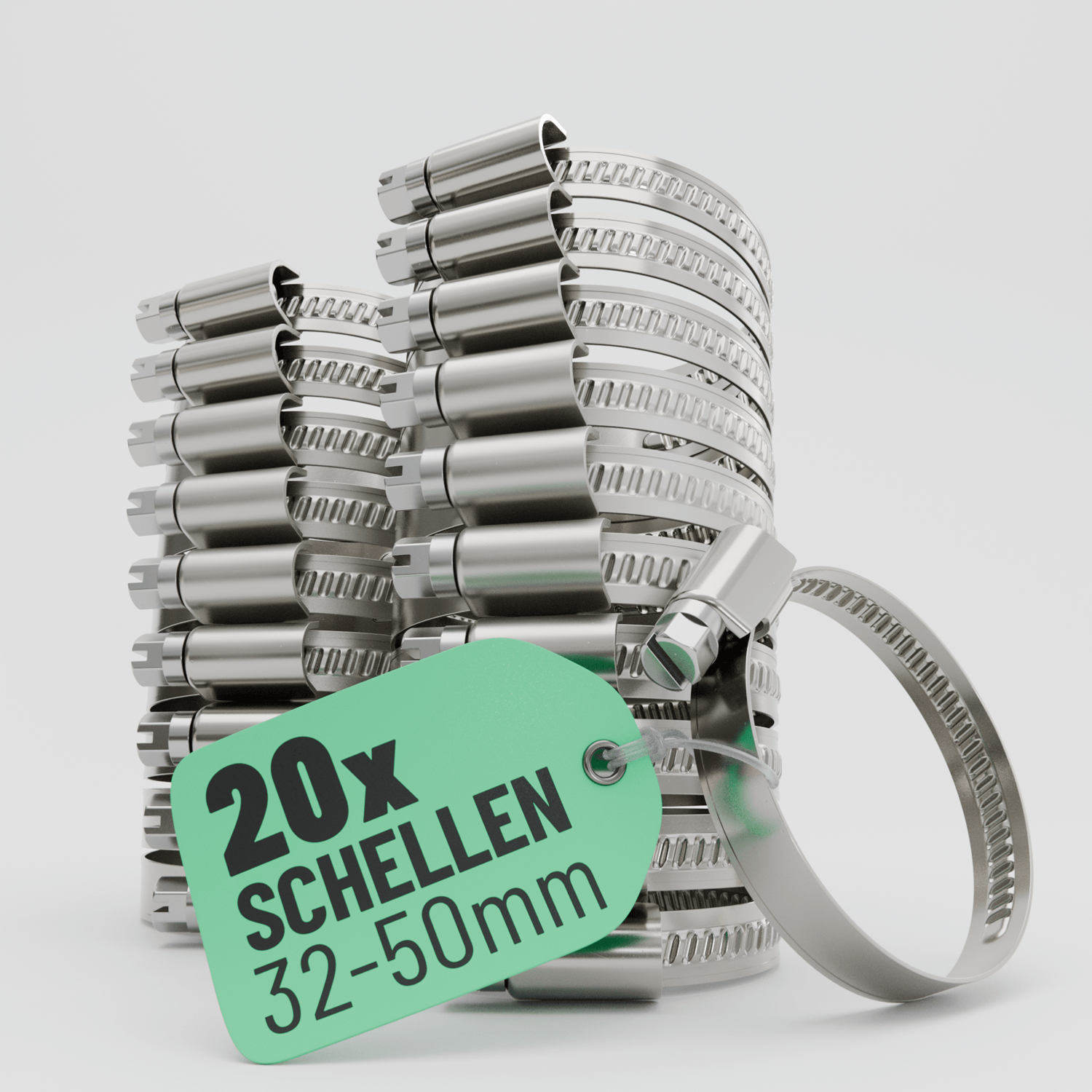 Schlauchschellen Edelstahl 32-50 mm