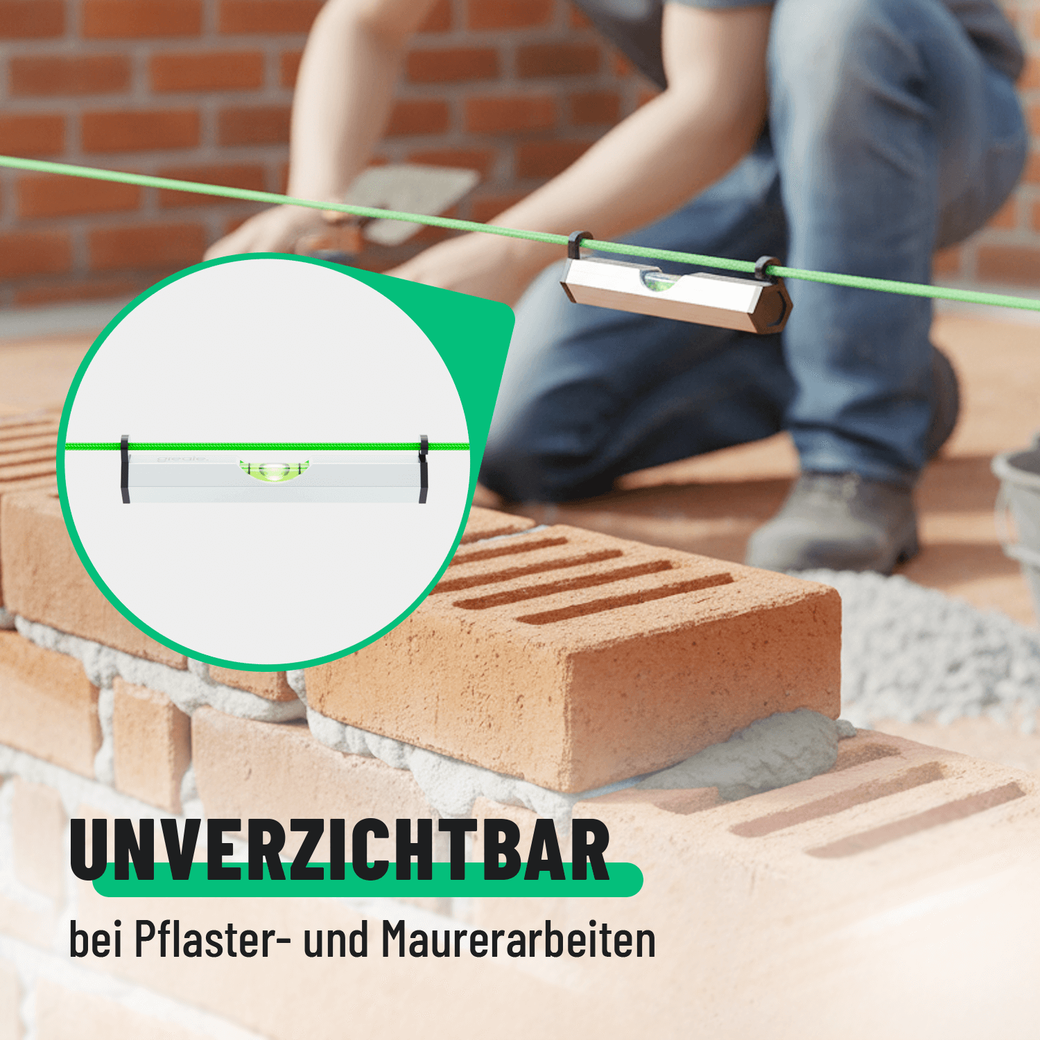 Schnurwaage unverzichtbar als Gartenbau Maurer Werkzeug 101209-1