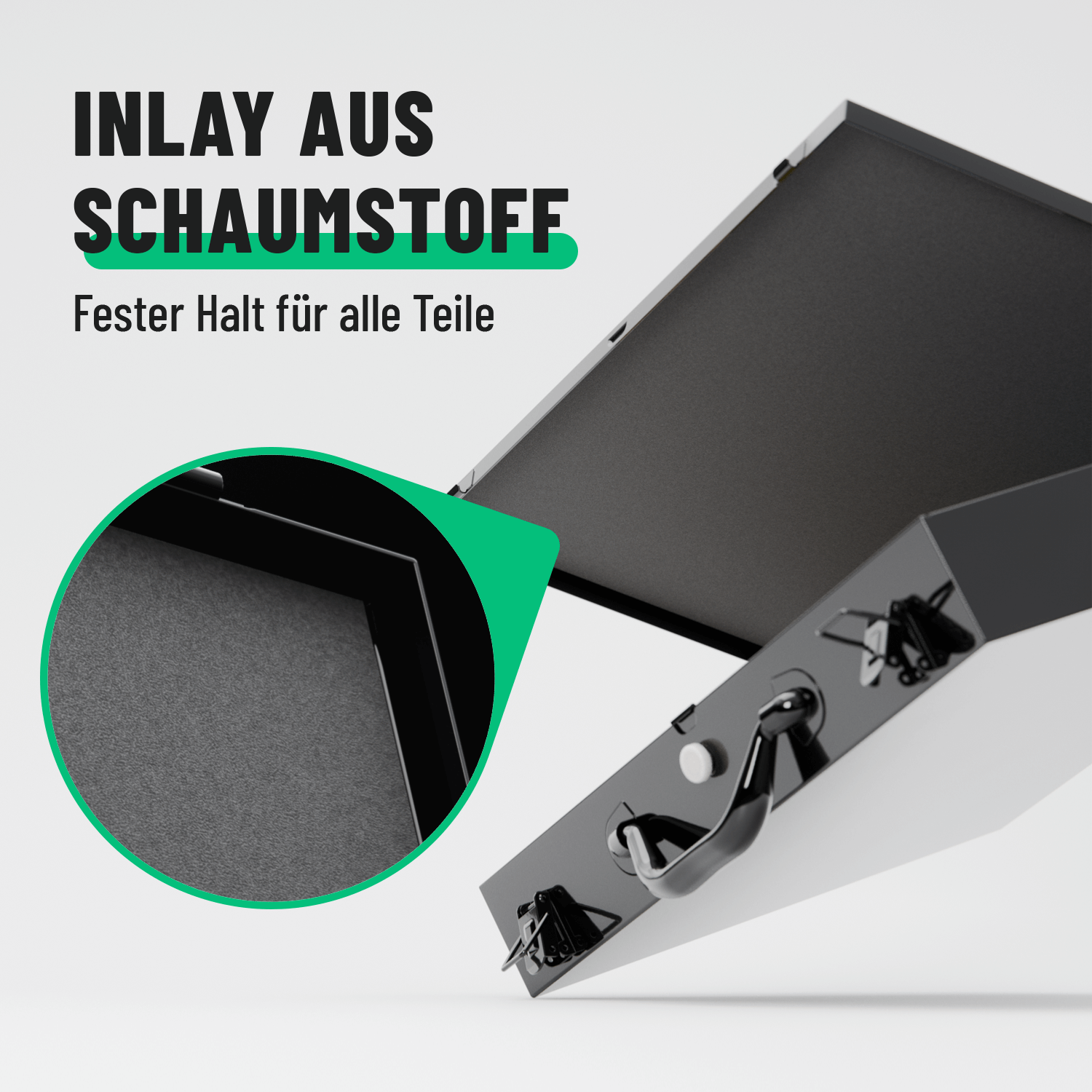 Schrauben Sortimentbox mit Inlay aus Schaumstoff bietet festen Halt für alle Teile 101400-4