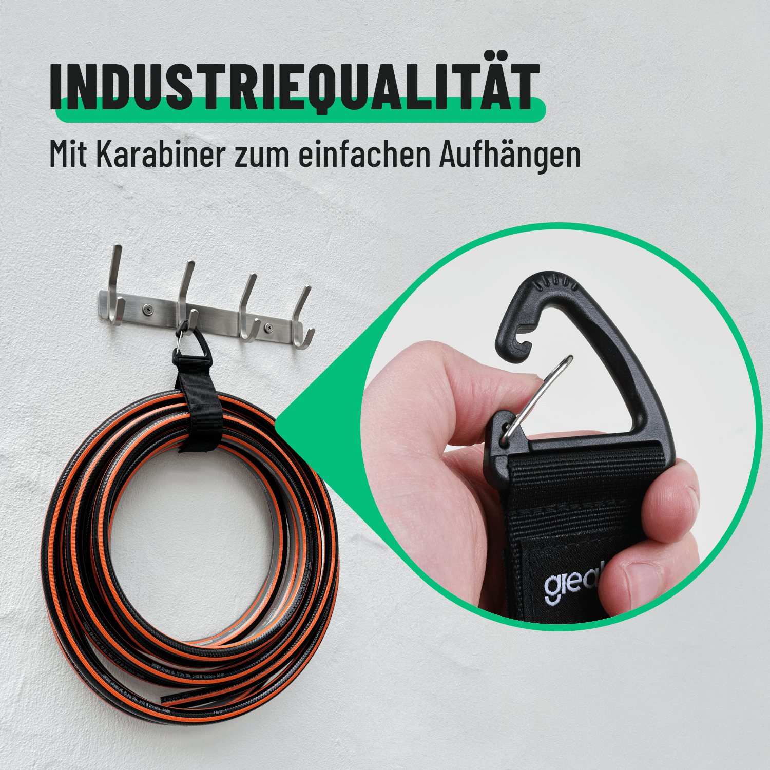 Verlängerungskabel aufhängen mit Karabiner 601000-5