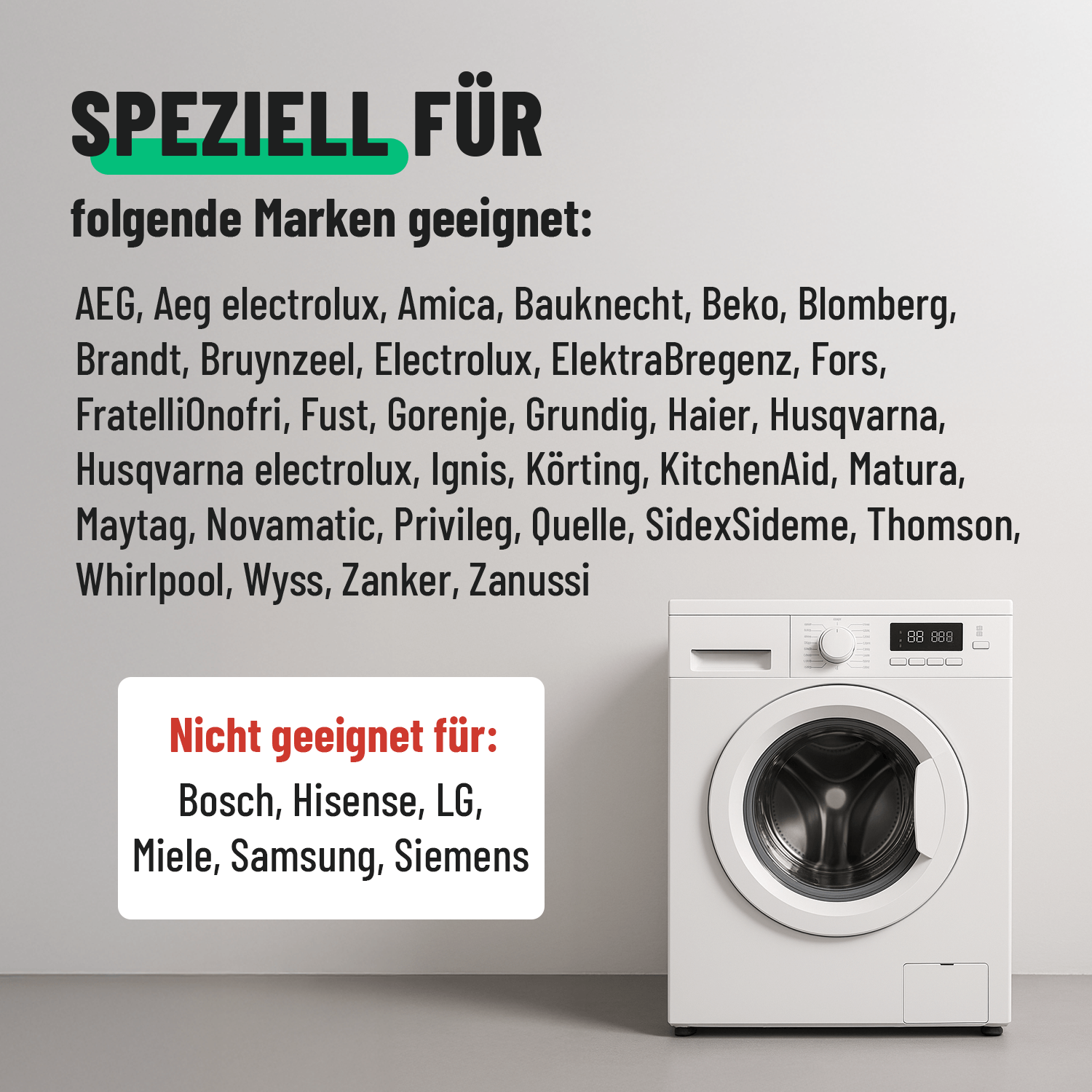 Wasserstop Schlauch Waschmaschine geeignet für Marken 101018-3