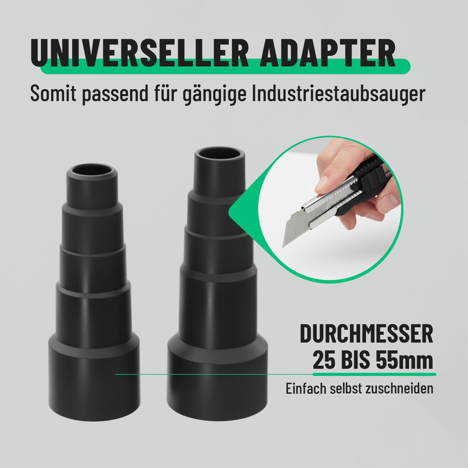Zyclone Abscheider mit universellem Adapter Durchmesser von 25 bis 55mm 101020-4