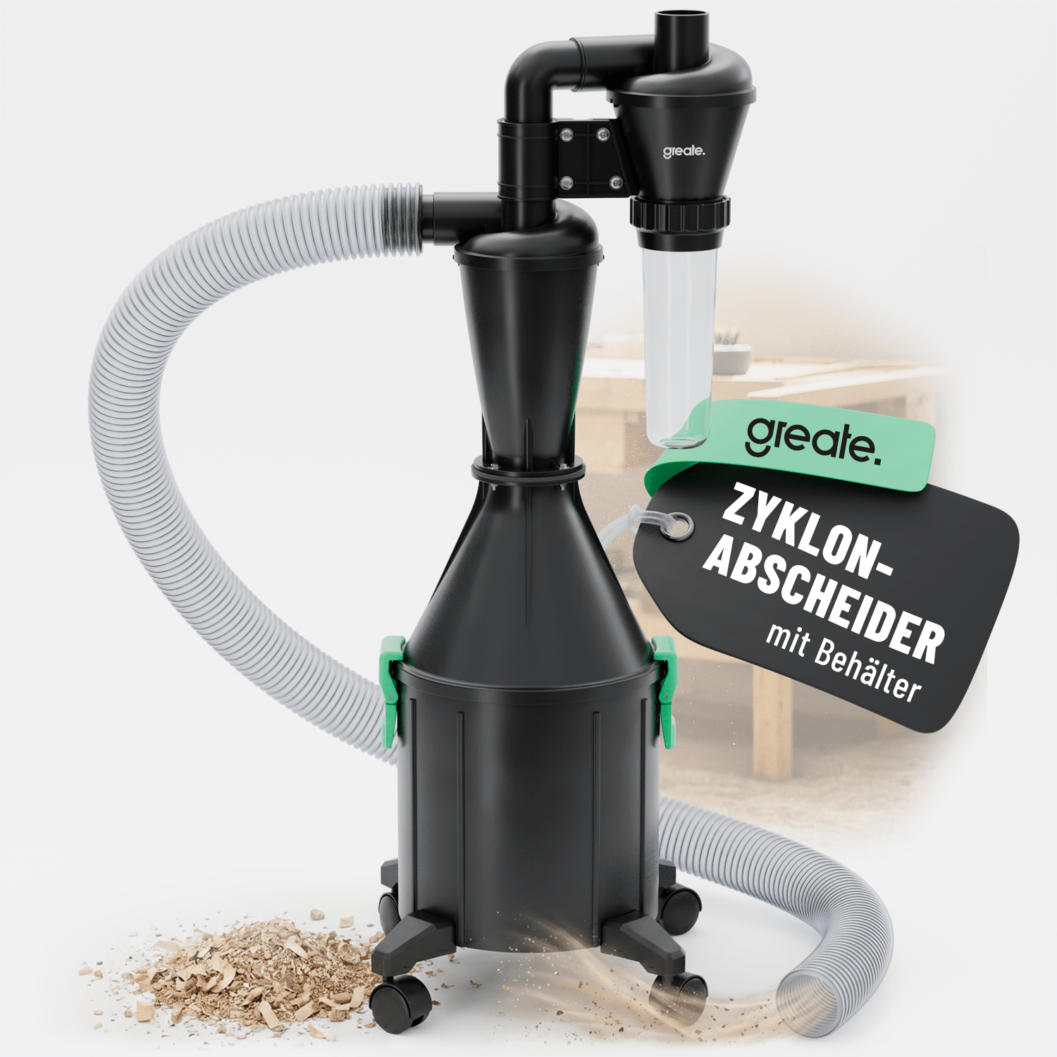 Zyklonabscheider mit Behälter